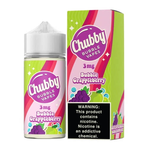 chubby-bubble-e-liquid-grappleberry-100ml Chubby Bubble E-Liquid - Bubble Grappleberry 100ml - Image 1
