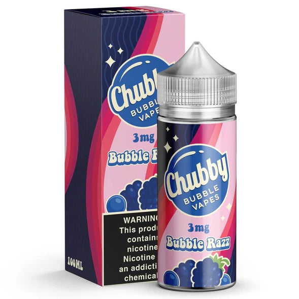 chubby-bubble-razz-vape-juice Chubby Bubble E-Liquid - Bubble Razz 100ml - Image 1