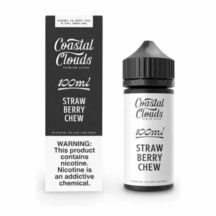 Coastal Clouds Strawberry Chew 100ML Box and Bottle
