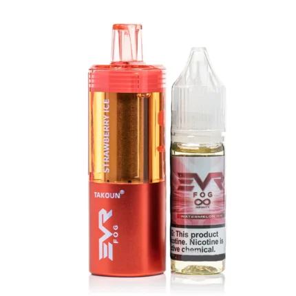EVR FOG replacement cartridge and ejuice refill bottle
