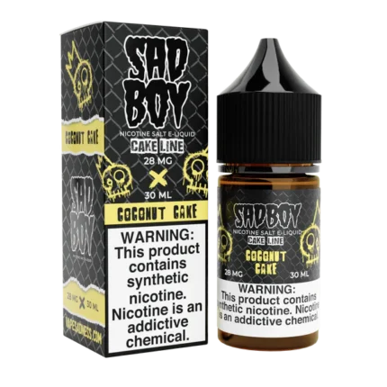 Sadboy Coconut Cake 30ml Nic Salt Vape bottle and box
